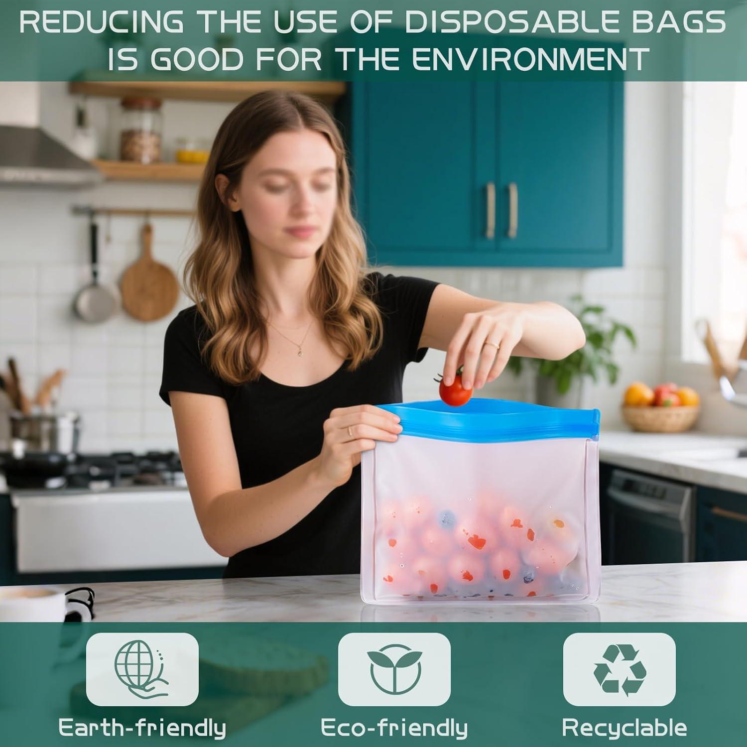 Bolsas de Almacenamiento Reutilizables JSVSLTD - Paquete de 8