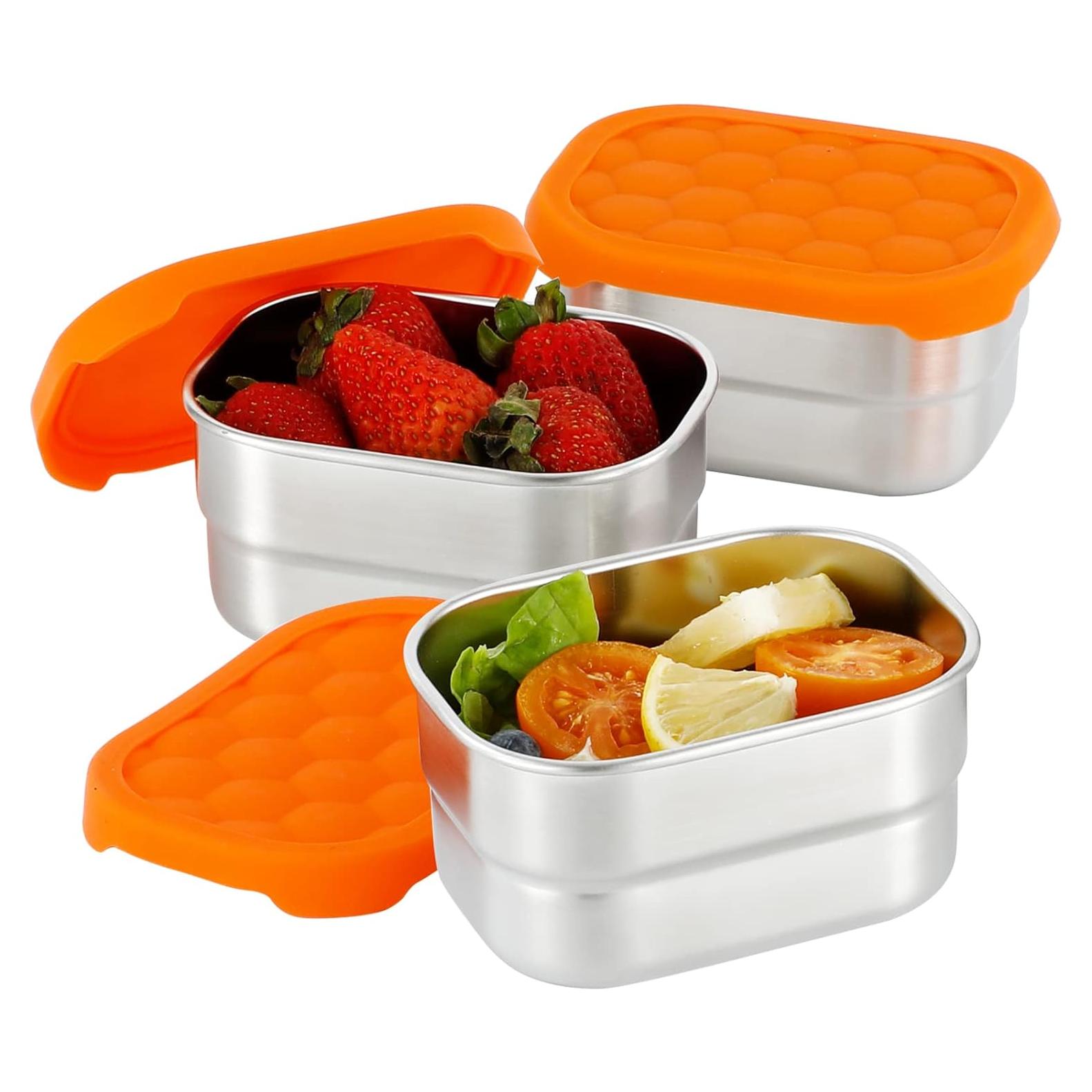 Contenedores de Aperitivos Acero Inoxidable 230ml 3 Piezas