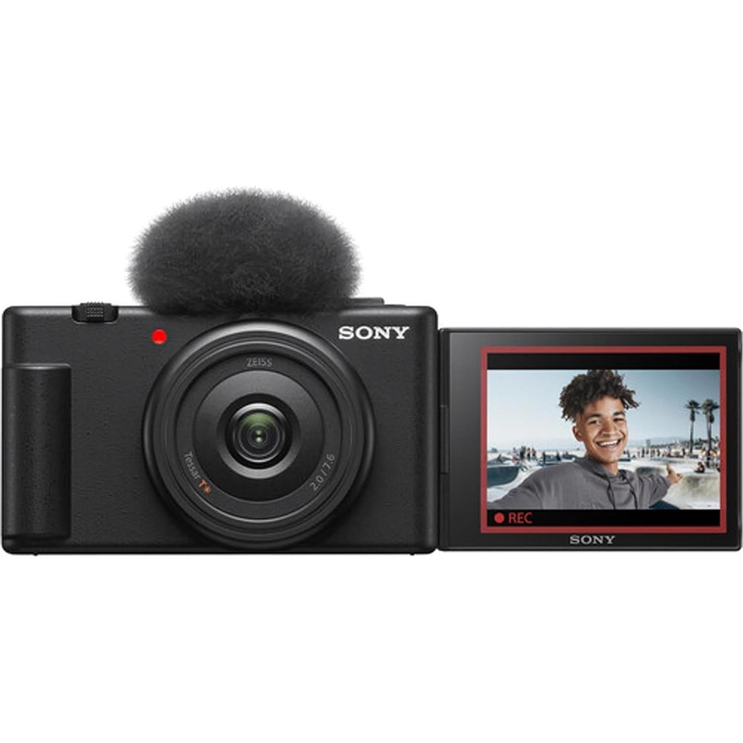 Kit Completo de Vlogging Sony ZV-1F con Micrófono y Luz LED