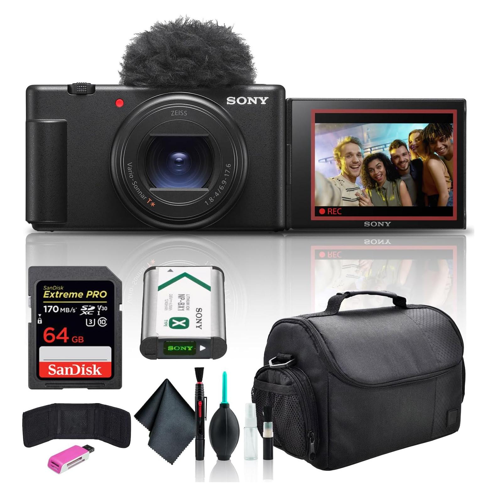 Cámara de Vlog Sony ZV-1 II Negra 20.1MP 4K con Accesorios