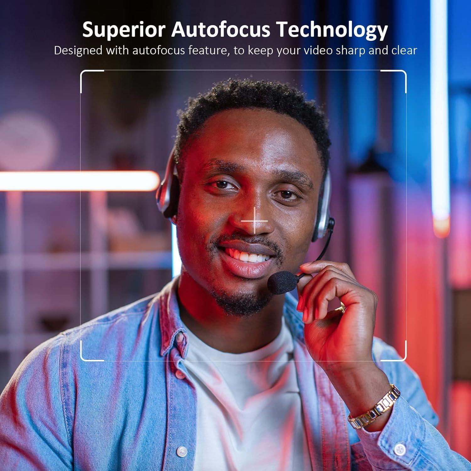 Webcam NexiGo N660P 1080P 60FPS con Micrófono y Privacidad