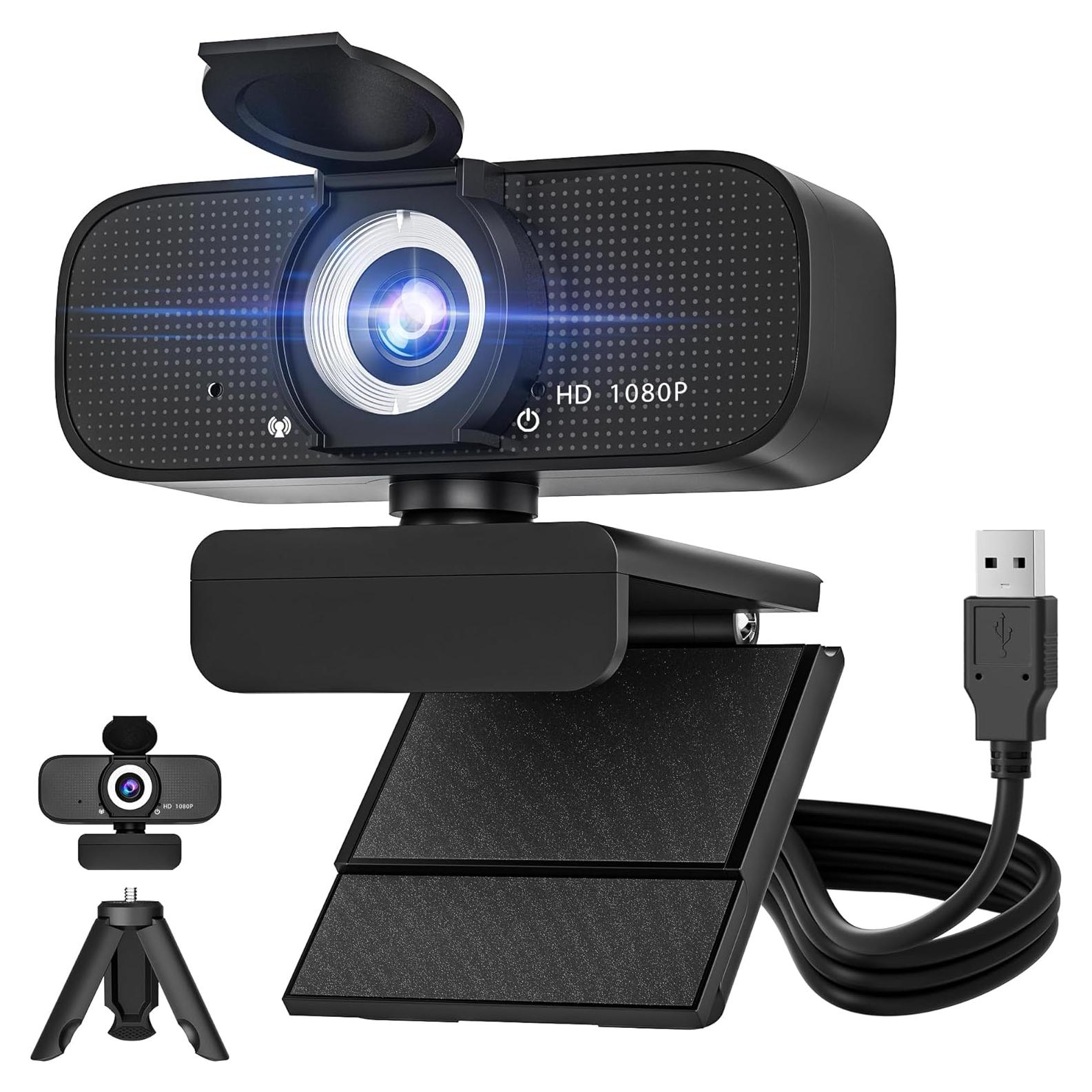 Cámara Web Full HD 1080P SZGIARUY con Micrófono y Trípode