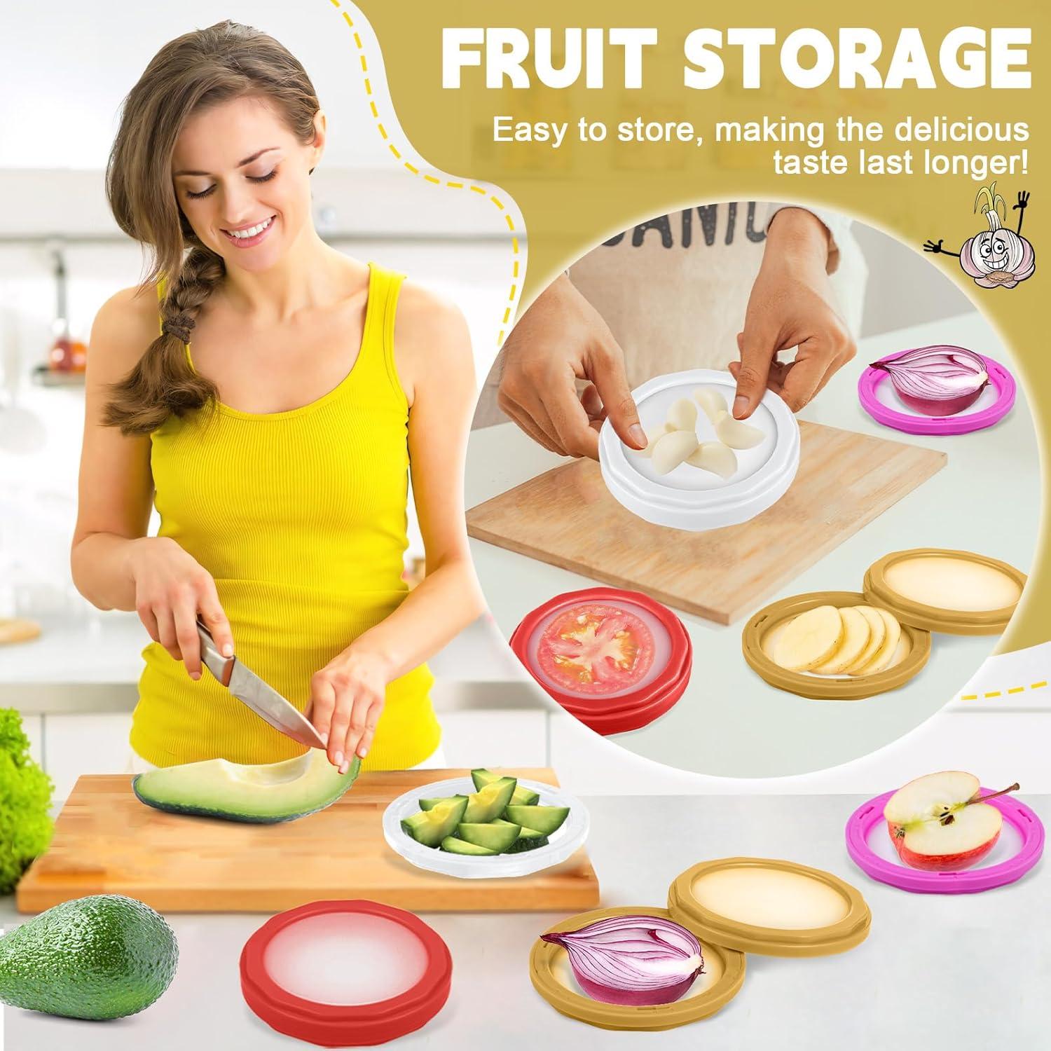 Caja de Almacenamiento de Frutas Yomarket 4 Piezas Silicona