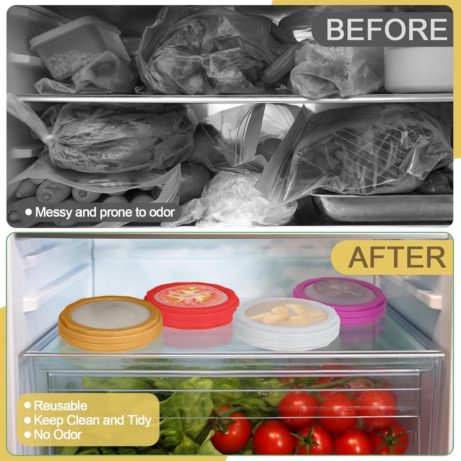 Caja de Almacenamiento de Frutas Yomarket 4 Piezas Silicona