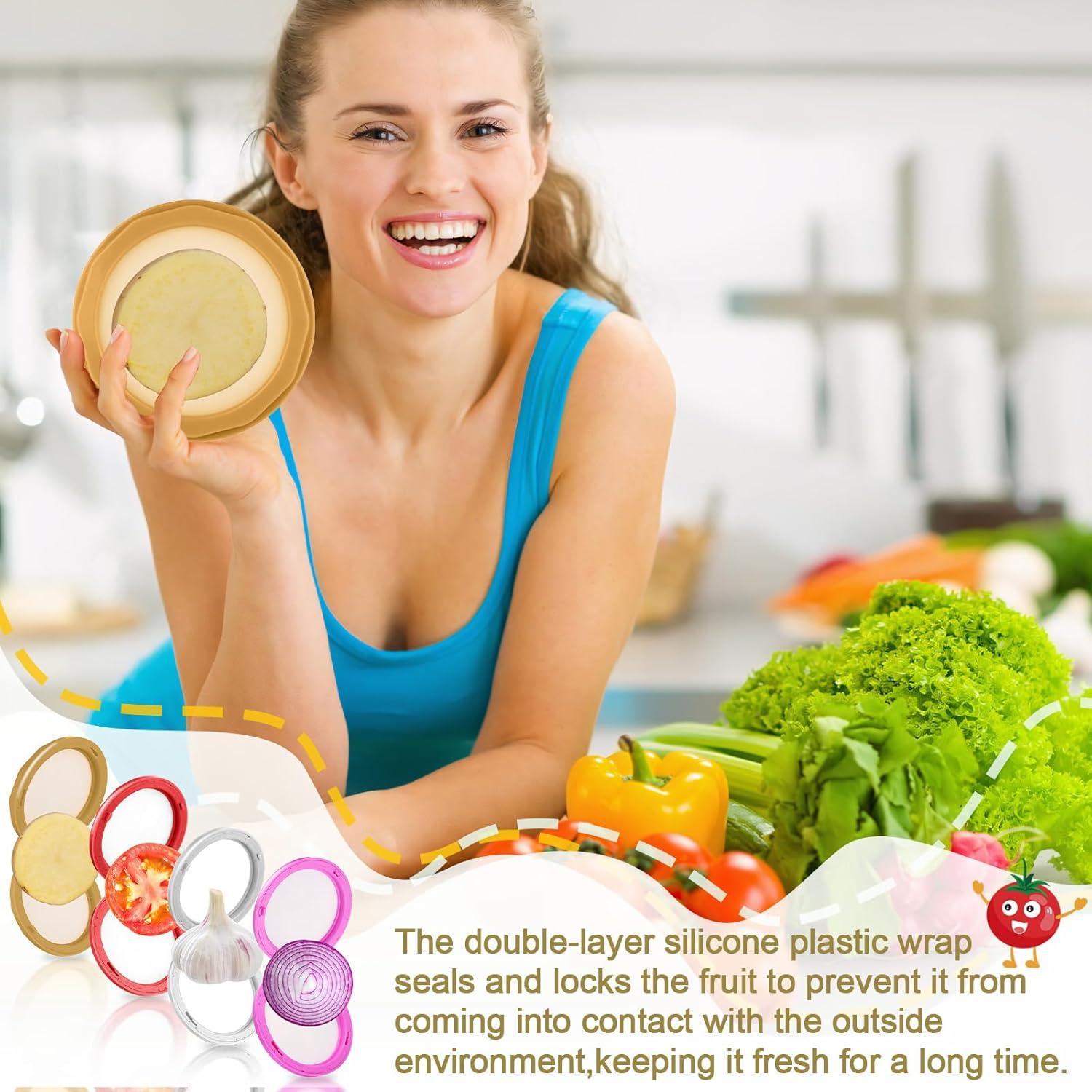 Caja de Almacenamiento de Frutas Yomarket 4 Piezas Silicona