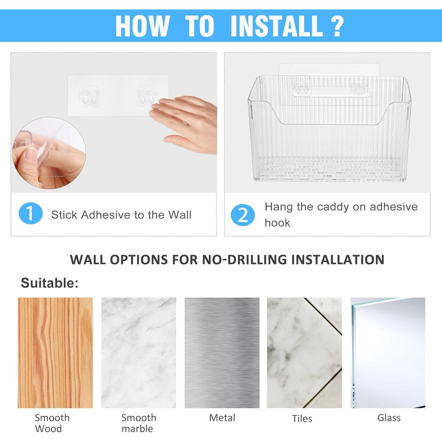 Organizador de Puerta de Gabinete PENSINO Pack de 2 Transparente