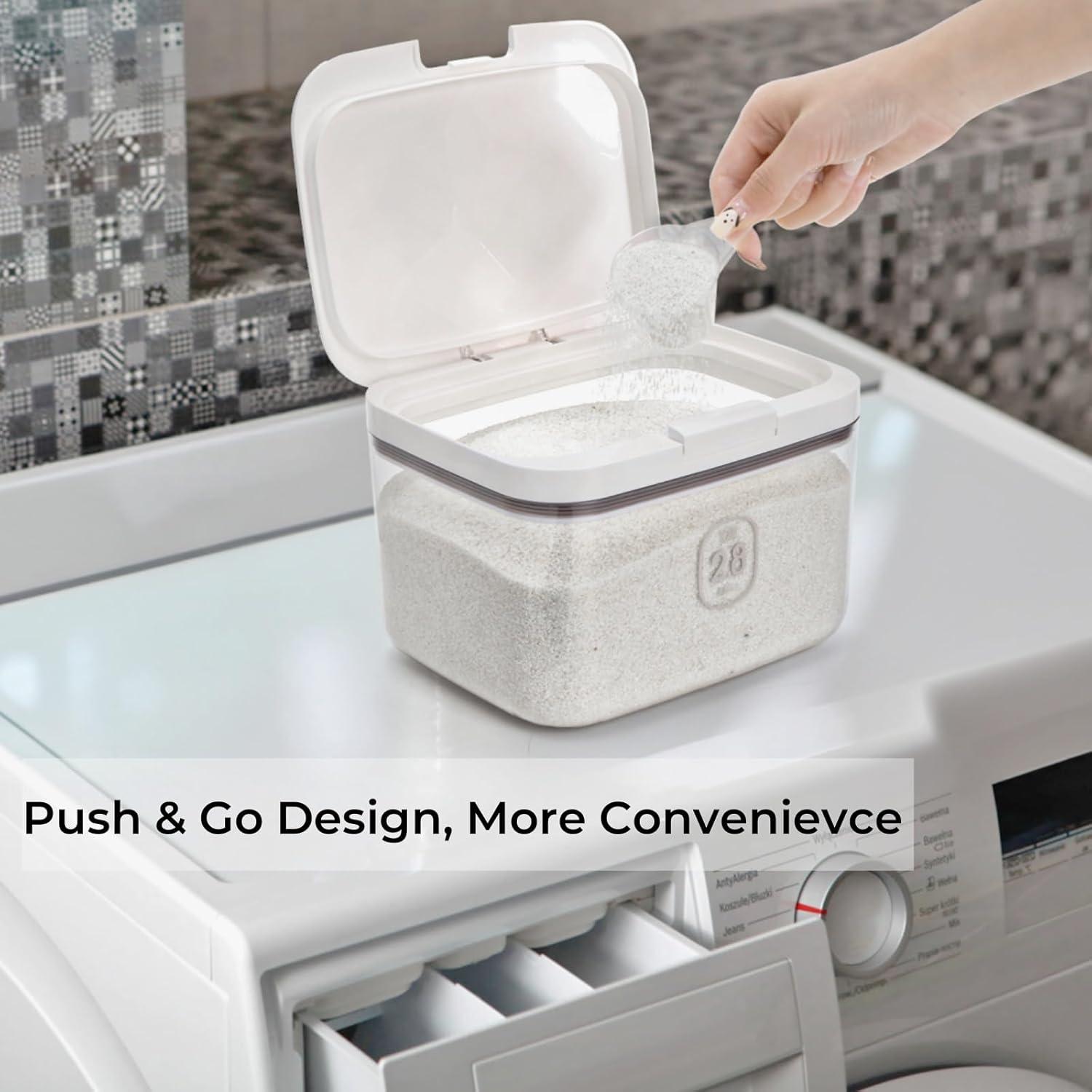 Contenedor de cápsulas de lavandería Tlence 2.8L con tapa clic