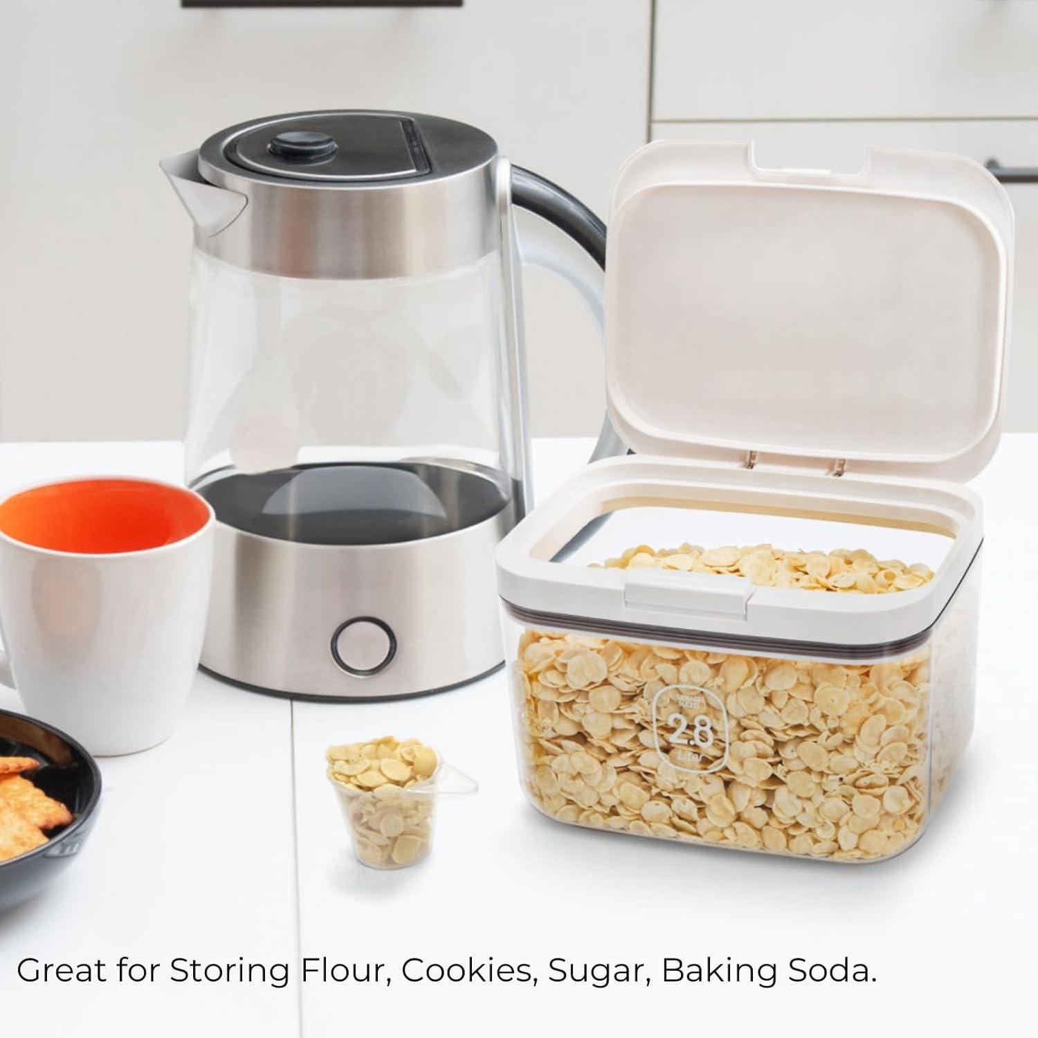 Contenedor de cápsulas de lavandería Tlence 2.8L con tapa clic