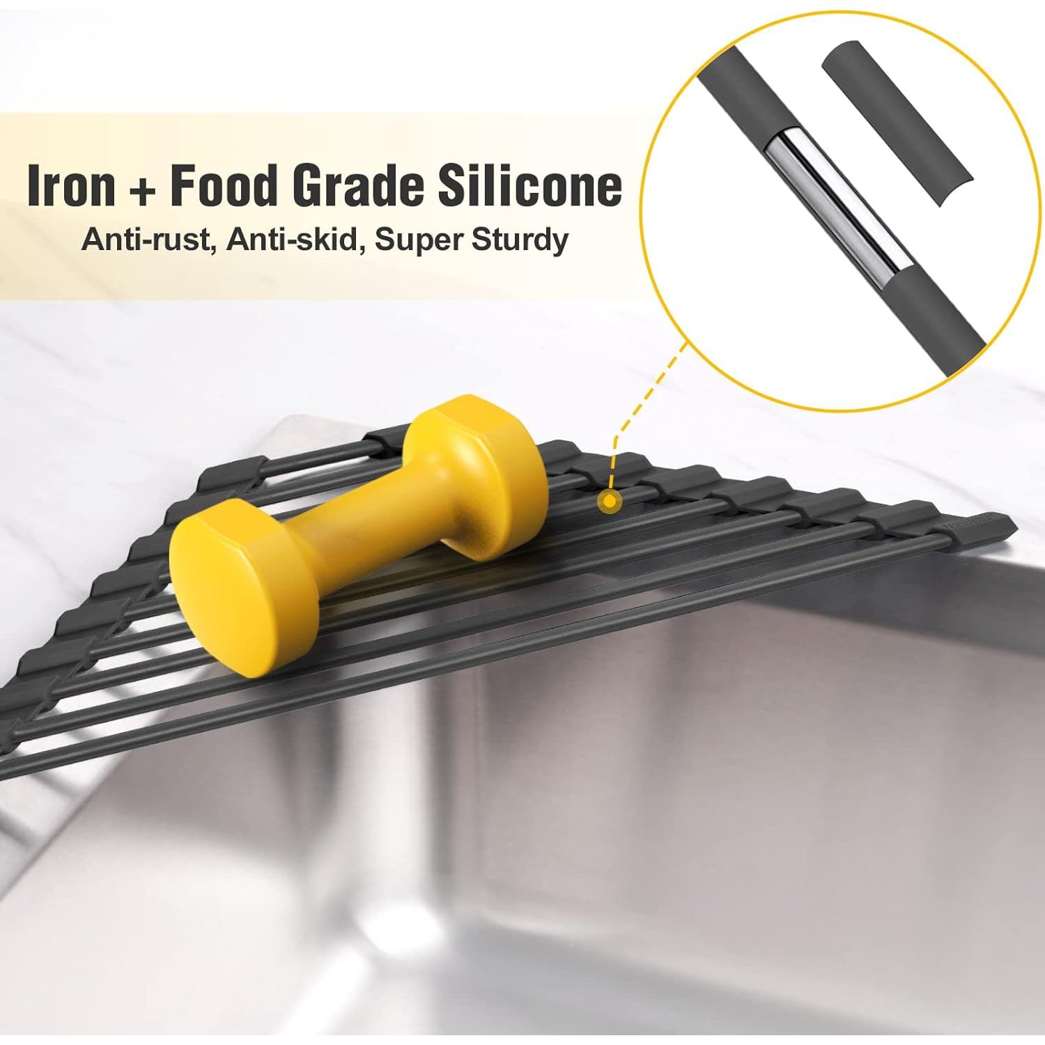 Soporte de Secado de Platos Plegable Tomorotec Negro 40.6x16cm