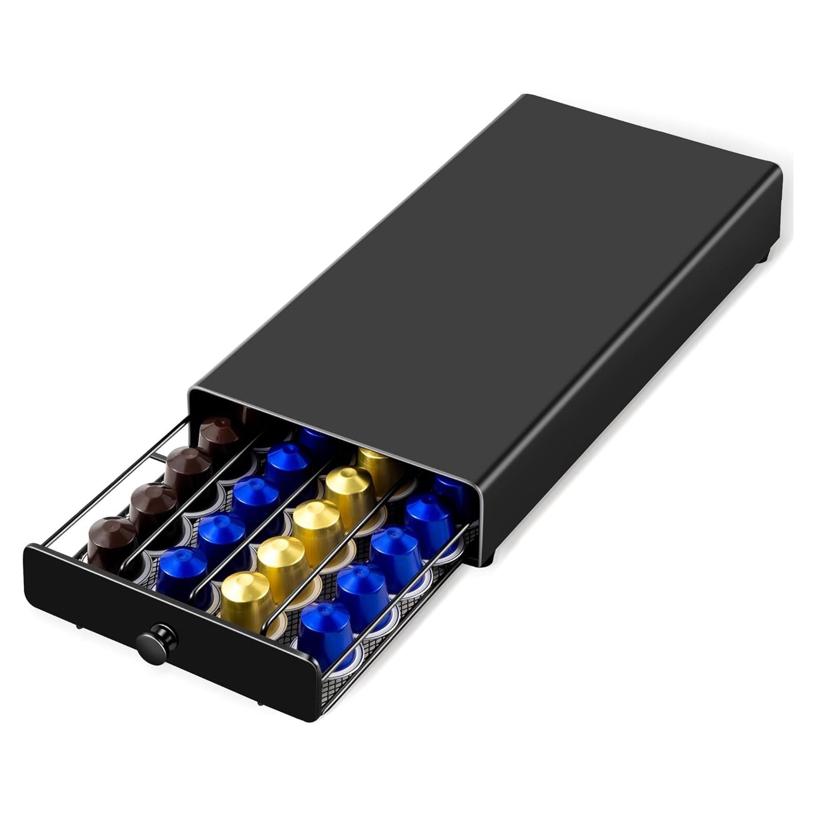 Cajón para cápsulas de café ROWISE 40 cápsulas negro