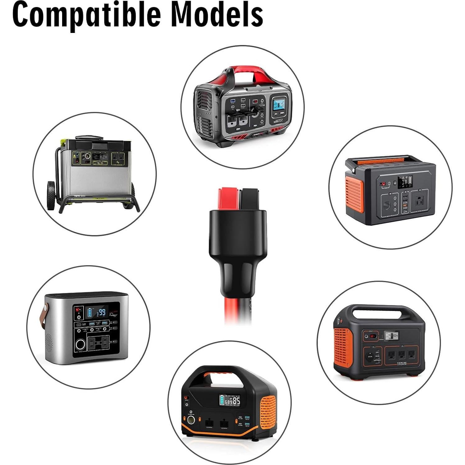 Cable Solar 10AWG Anderson 182,88 cm para Generadores