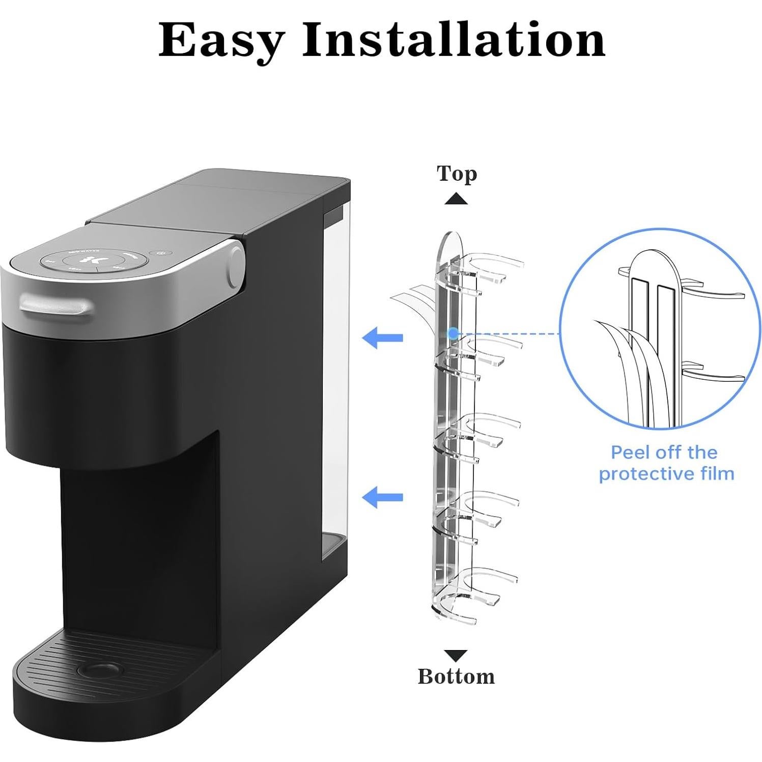 Soporte de cápsulas de café NiHome para Keurig - Acrílico Transparente