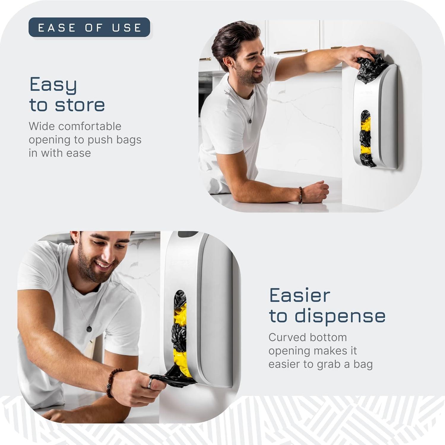 Soporte para Bolsas de Plástico Manterio Montado en Pared Negro