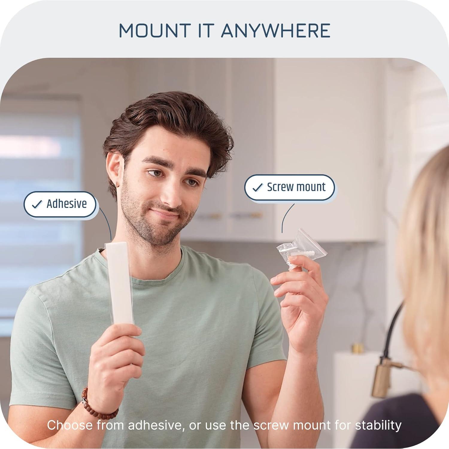 Soporte para Bolsas de Plástico Manterio Montado en Pared Negro