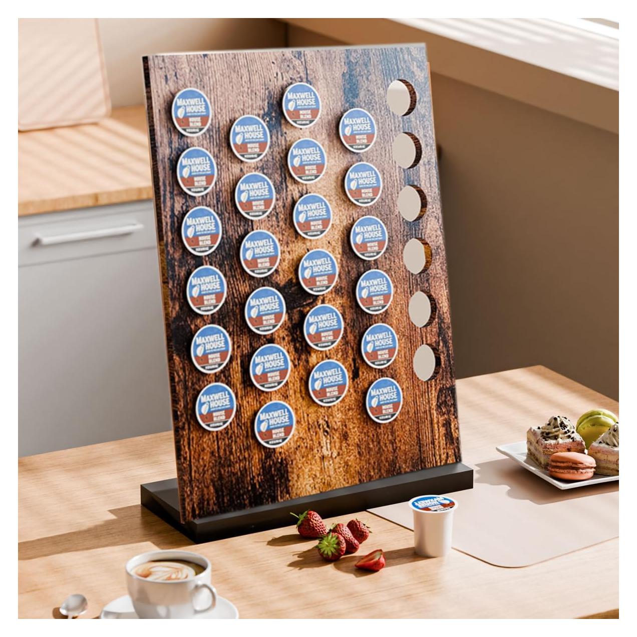 Soporte para cápsulas de café MOKIUER rústico 30 Kpods