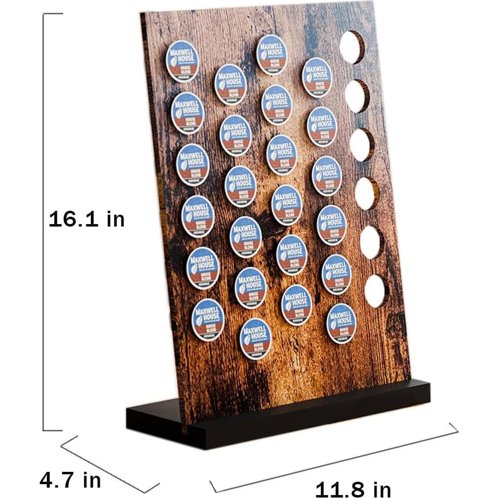 Soporte para cápsulas de café MOKIUER rústico 30 Kpods