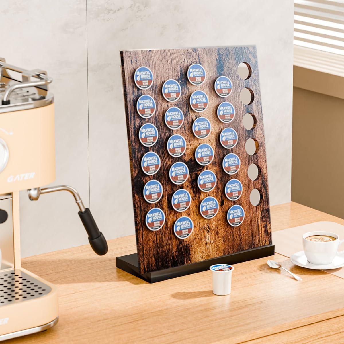 Soporte para cápsulas de café MOKIUER rústico 30 Kpods