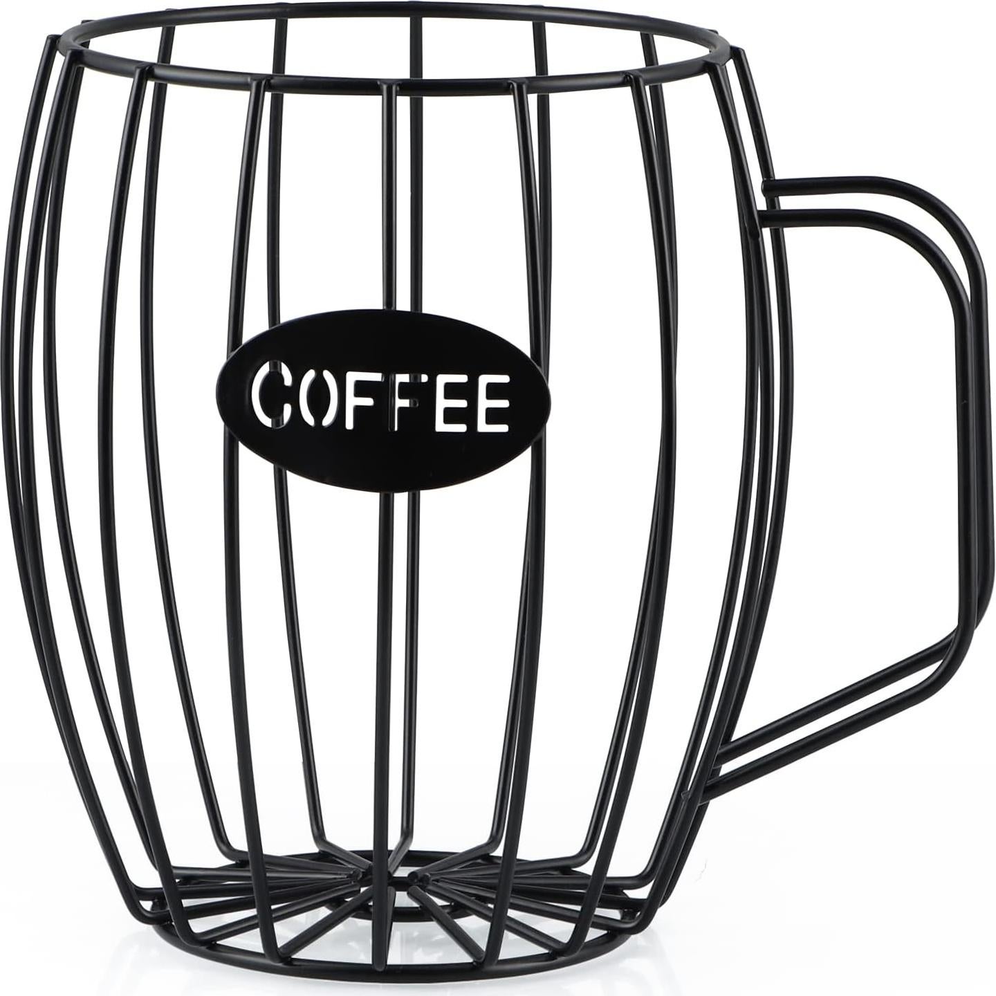 Soporte para Cápsulas de Café MOLIGOU, Hierro Negro, 18 cm