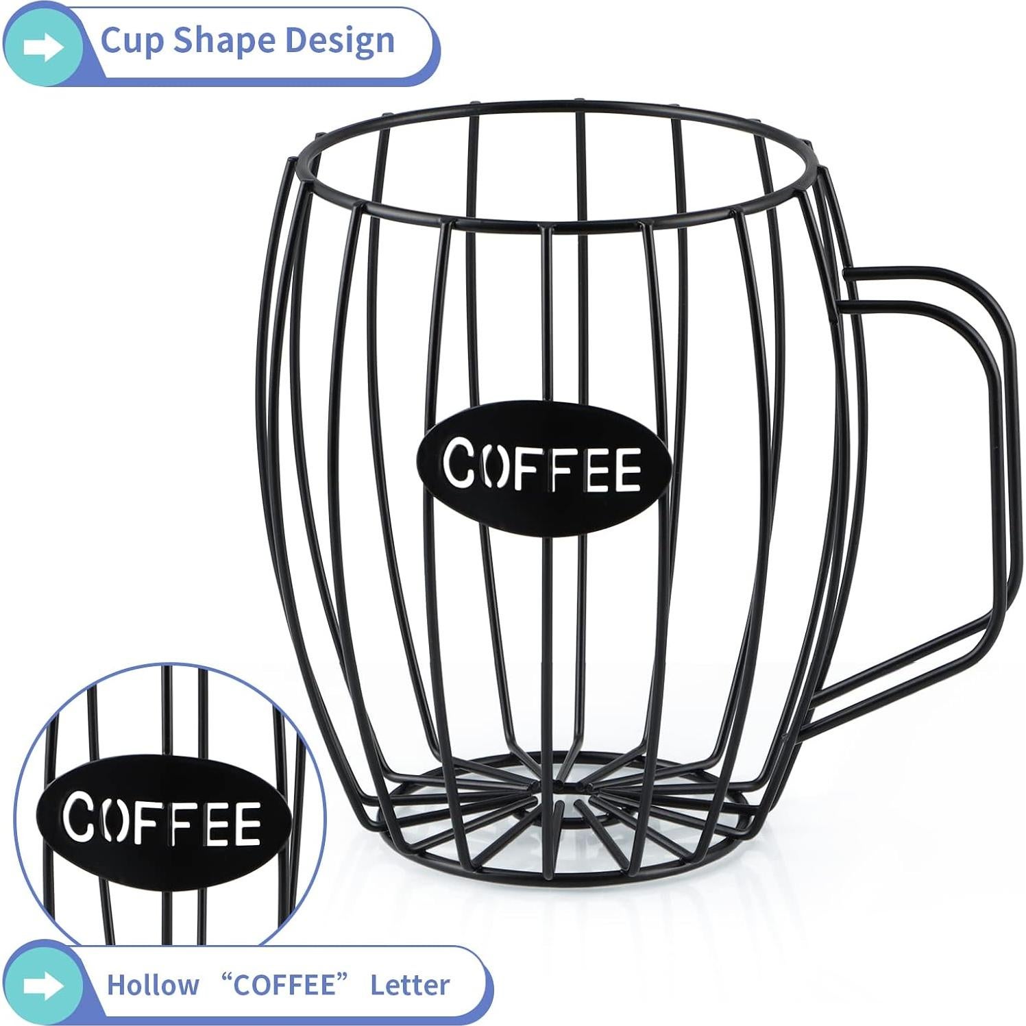 Soporte para Cápsulas de Café MOLIGOU, Hierro Negro, 18 cm