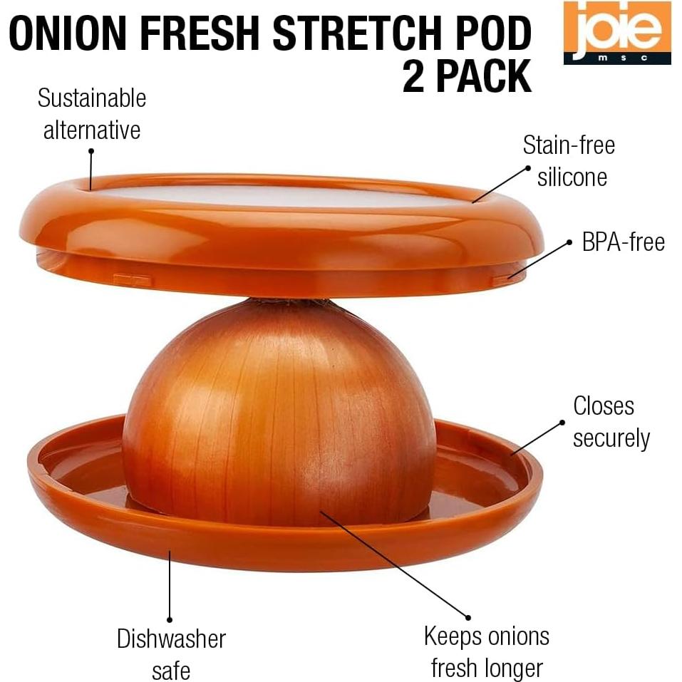 Contenedor de Almacenamiento de Cebolla Joie, 2 Unidades, Naranja