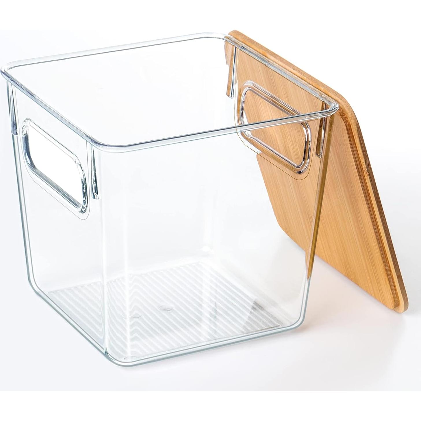 Organizador de K Cup Qilinba 3 Pack con Tapa de Bambú