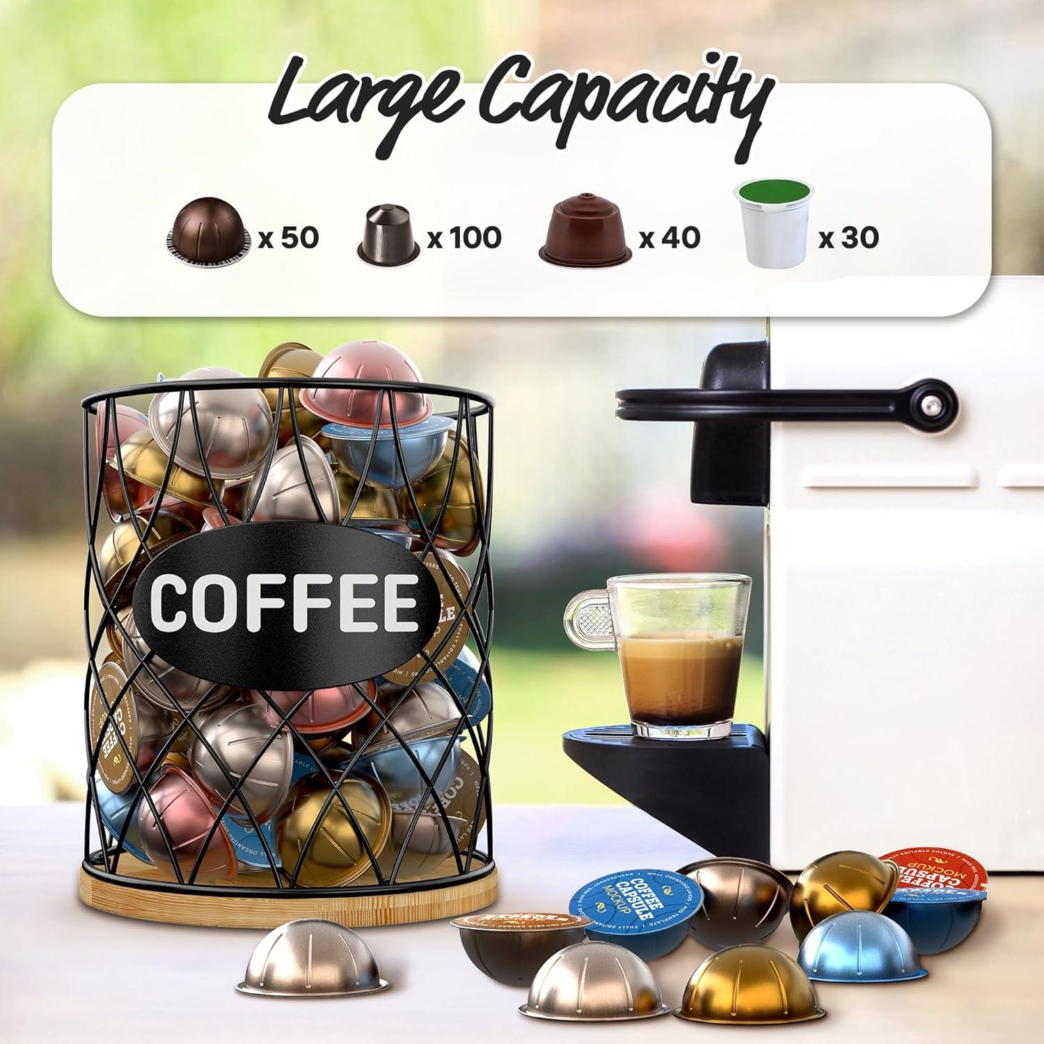 Soporte para cápsulas de café ADDFIT HOUSE - Organizador 80 unidades