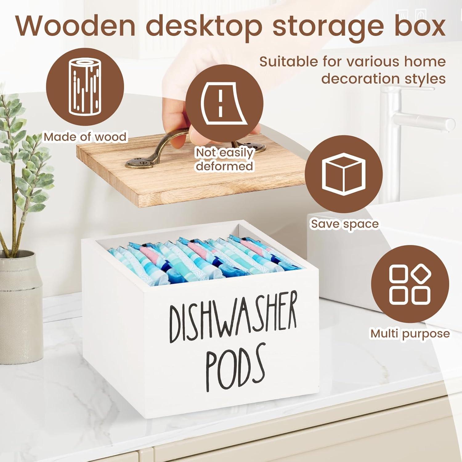 Soporte para Cápsulas de Lavavajillas LYIYEYAN Blanco 14x13x11cm