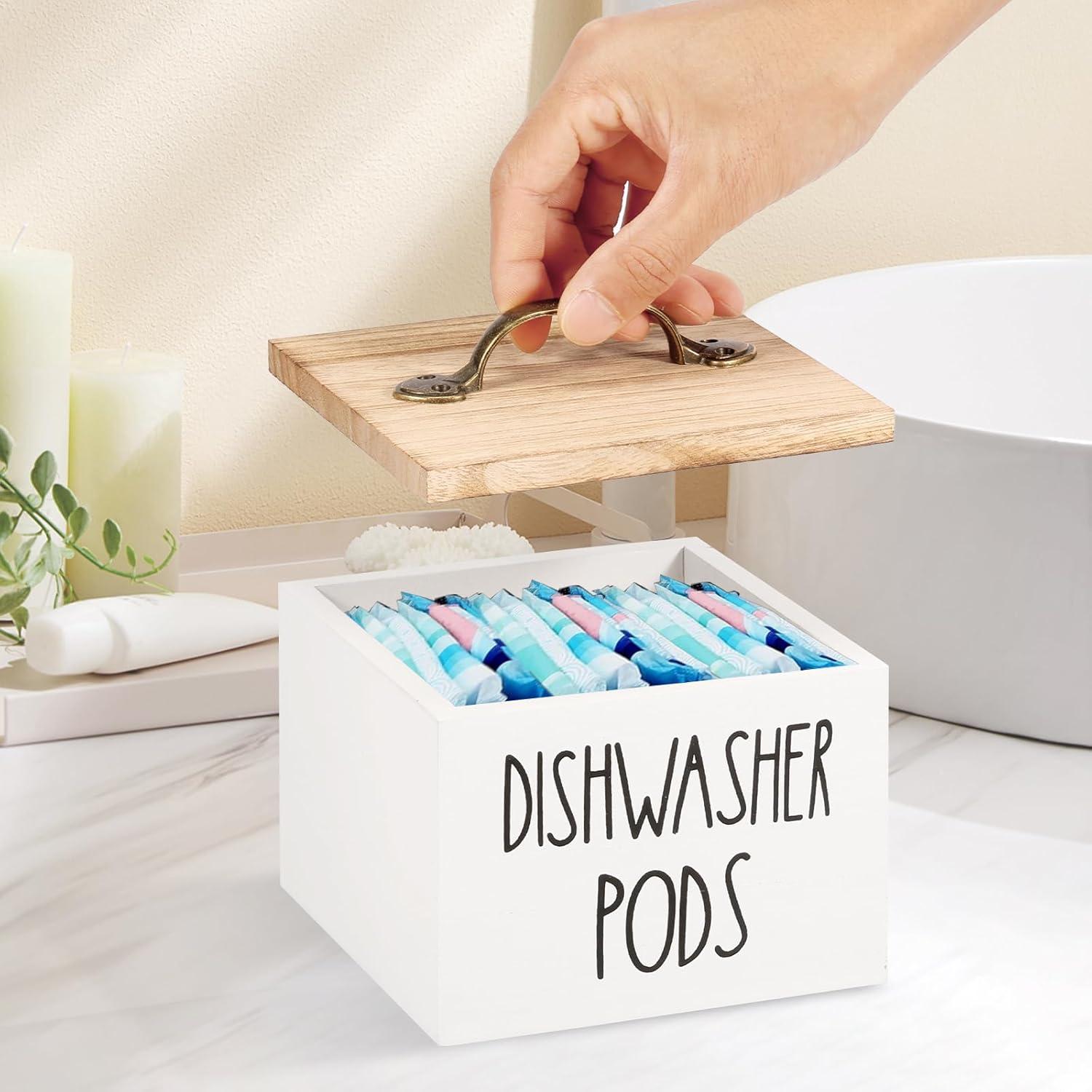 Soporte para Cápsulas de Lavavajillas LYIYEYAN Blanco 14x13x11cm