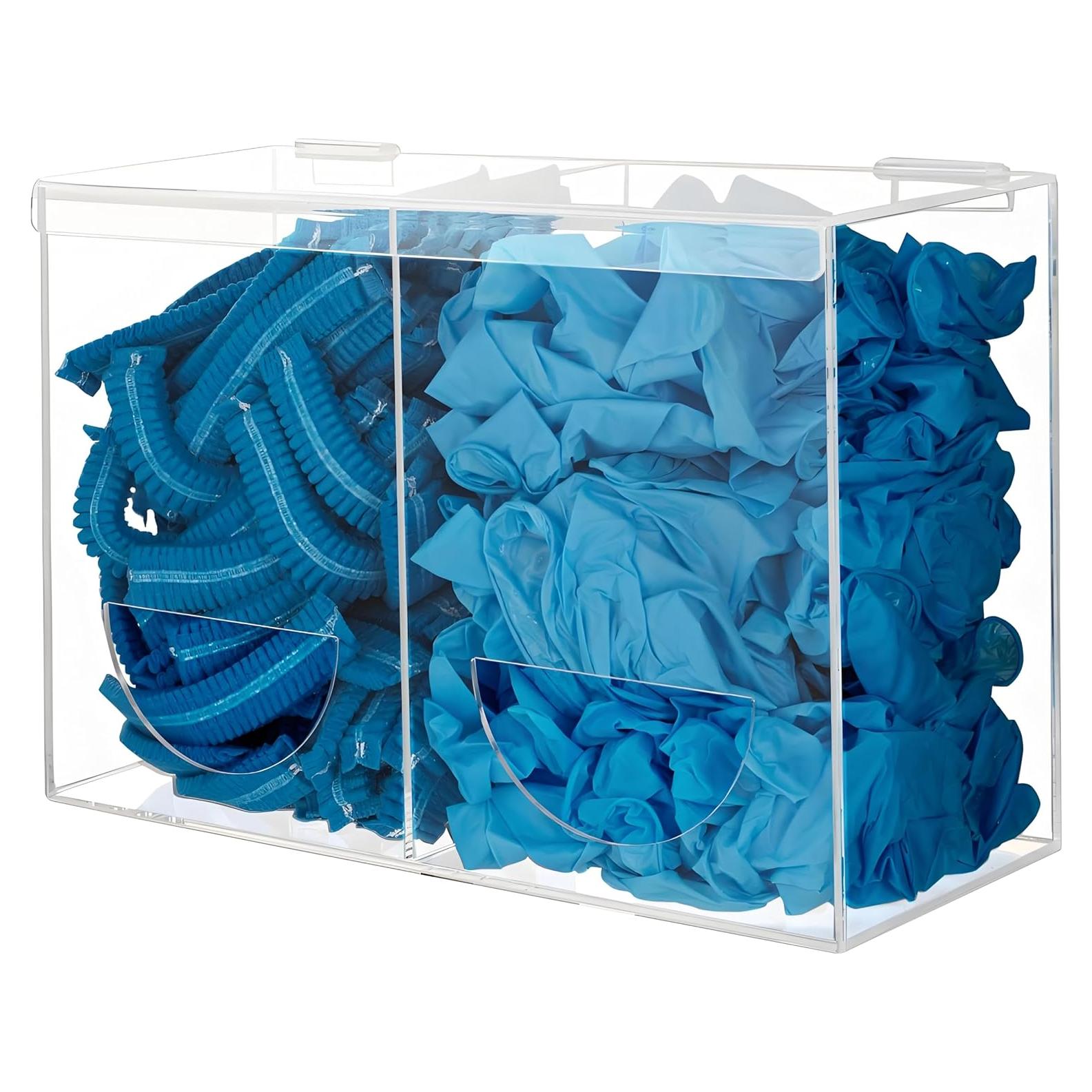 Dispensador de Guantes Doble Heyrelda Acrílico Transparente