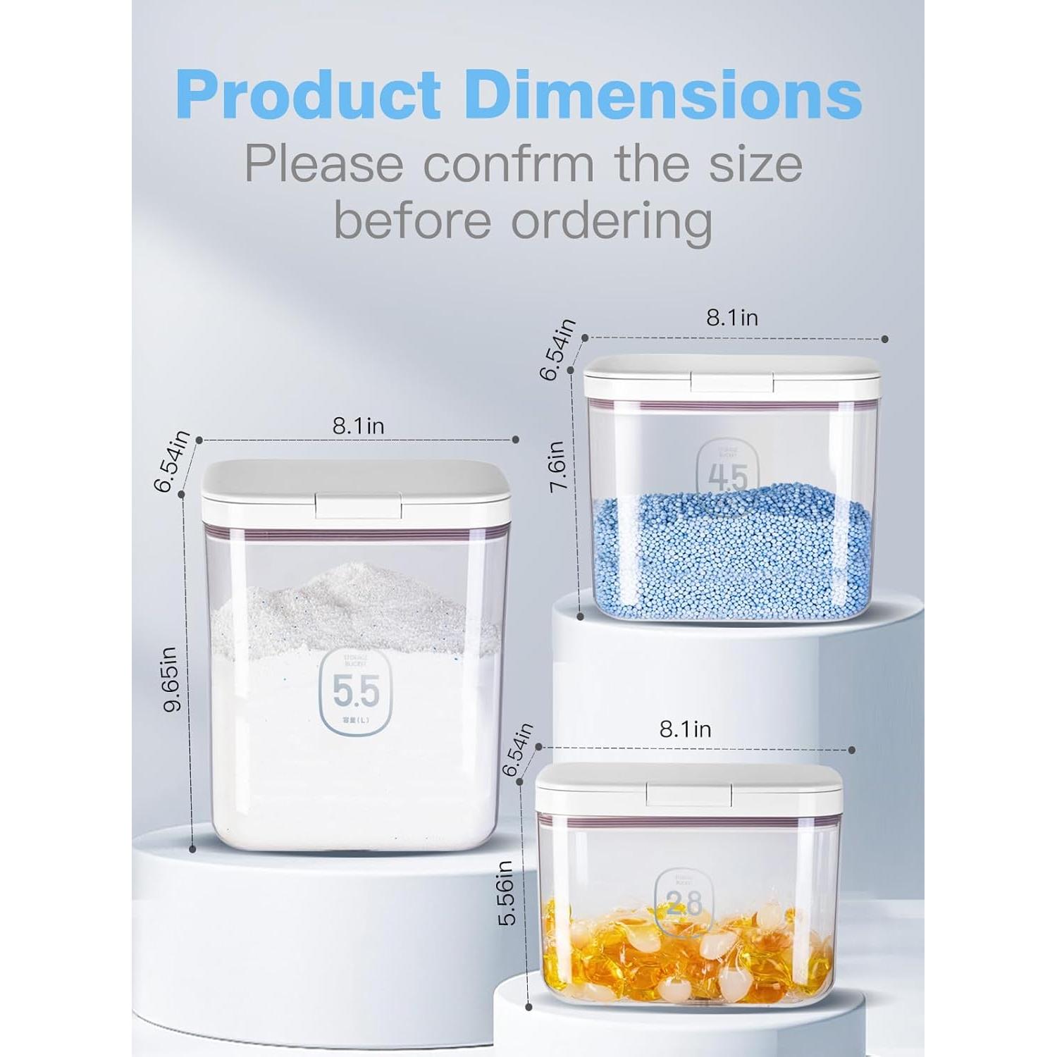 Dispensador de detergente 2.8L PET transparente D979