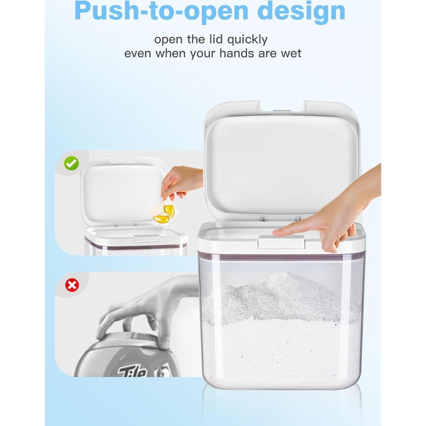 Dispensador de detergente 2.8L PET transparente D979