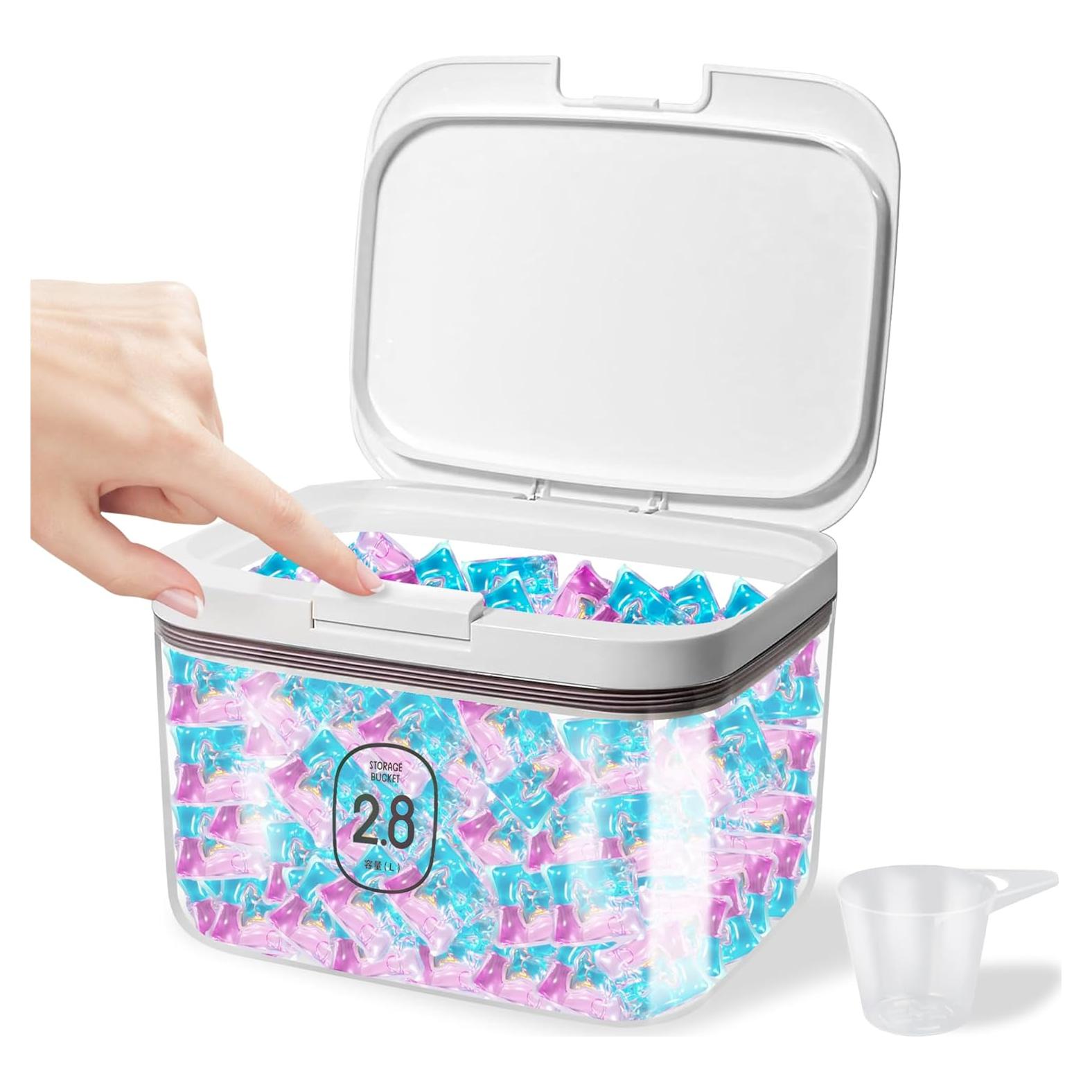 Contenedor de 2.8L para cápulas de lavandería YITOBA Blanco