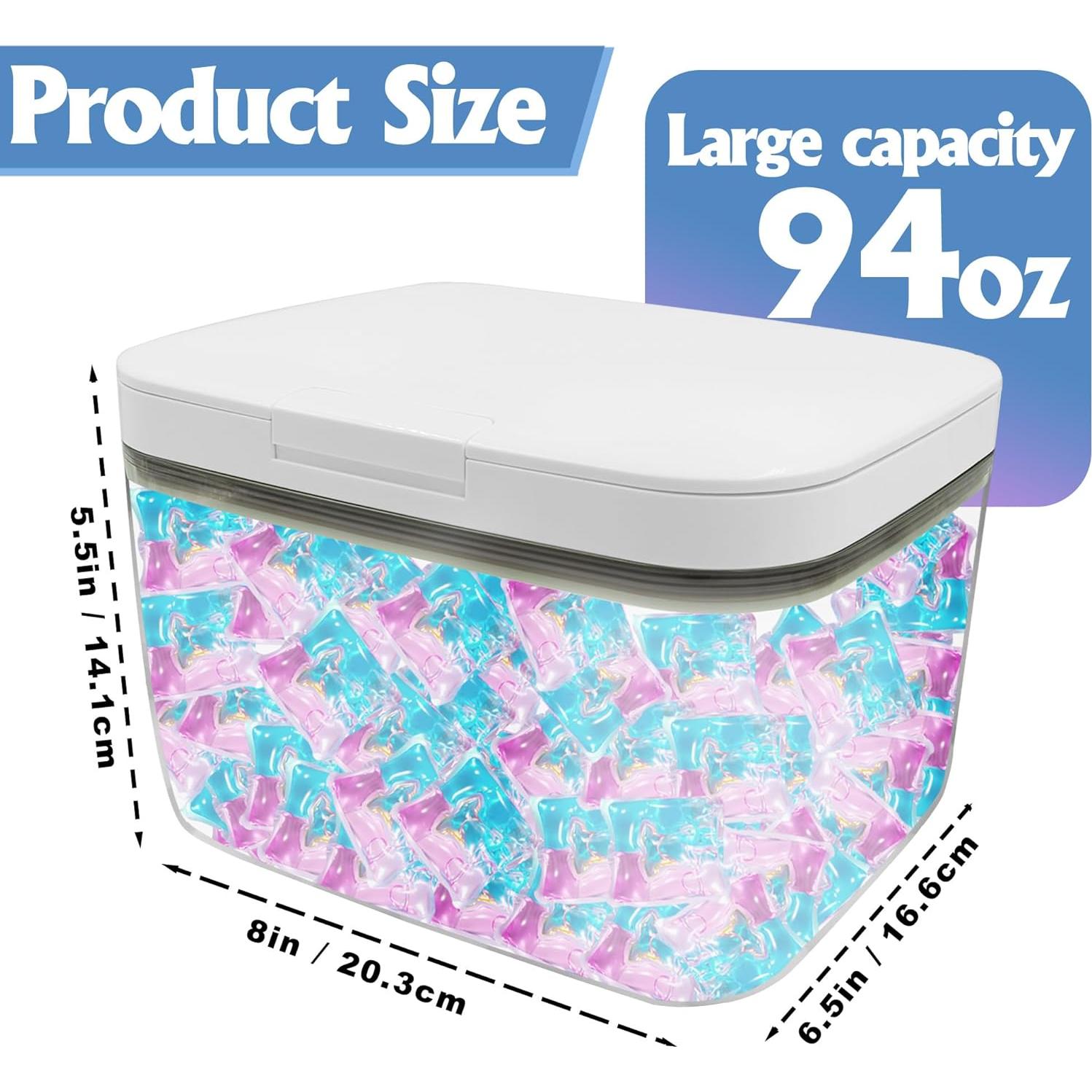 Contenedor de 2.8L para cápulas de lavandería YITOBA Blanco