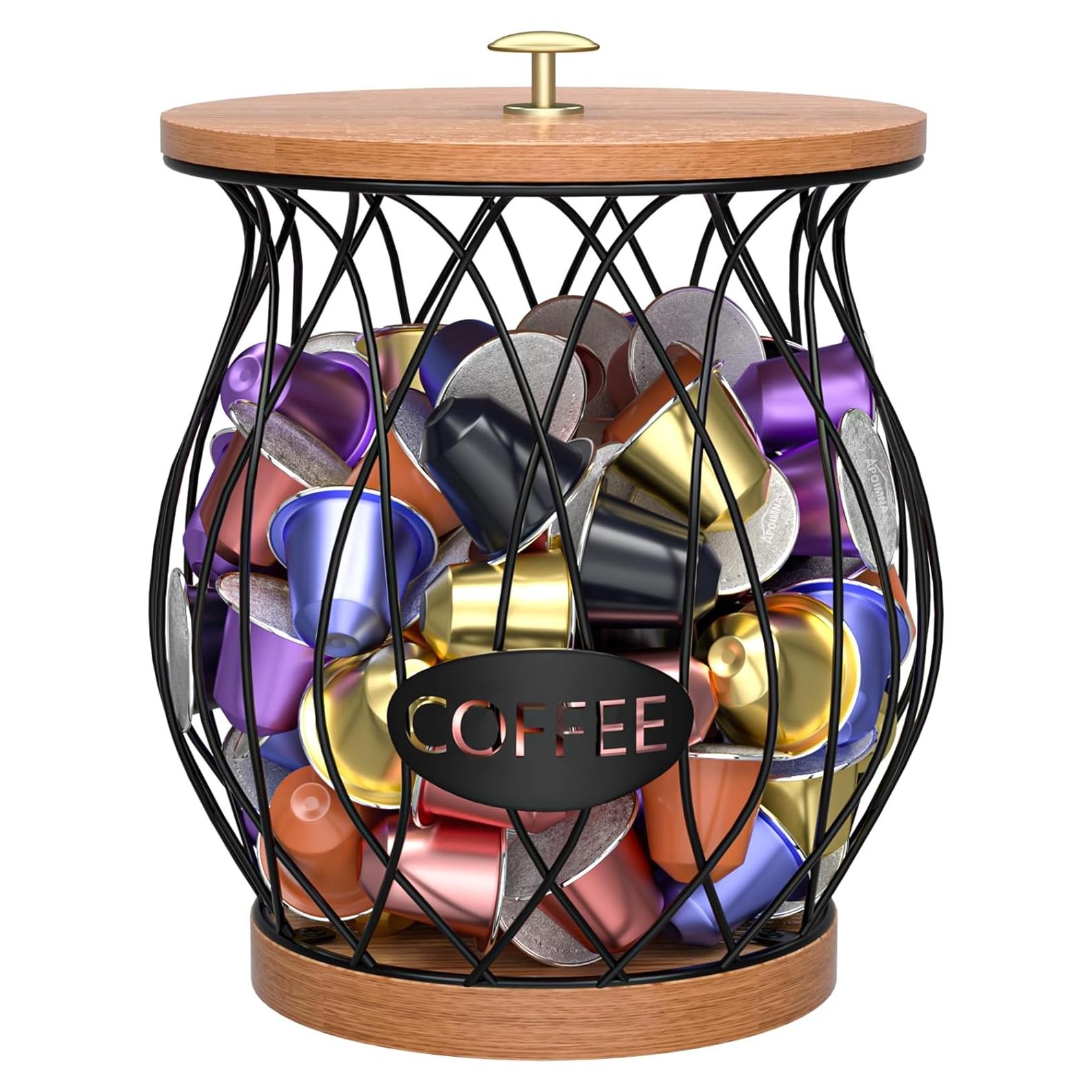 Soporte para Cápsulas de Café APOIMNA Negro 22.4x19.8x13 cm