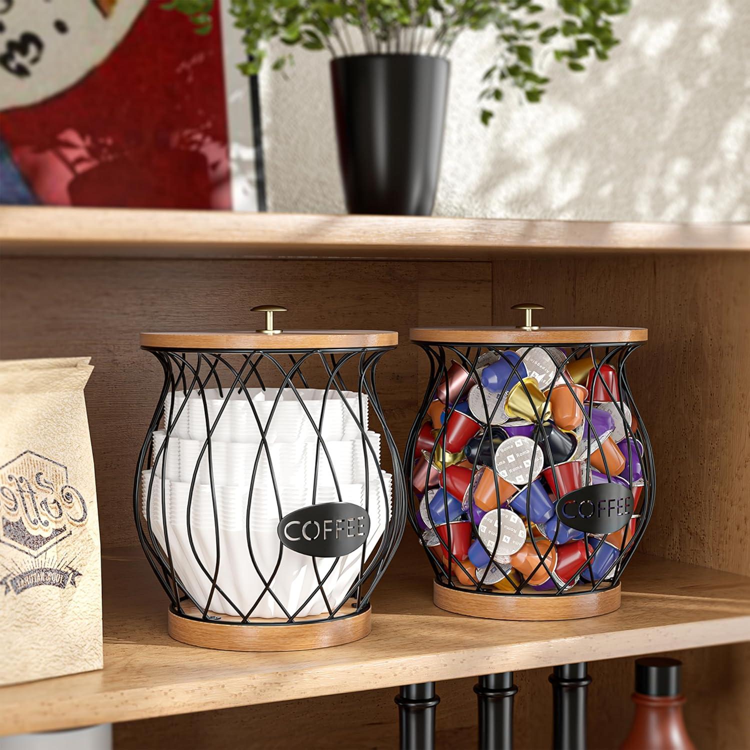 Soporte para Cápsulas de Café APOIMNA Negro 22.4x19.8x13 cm