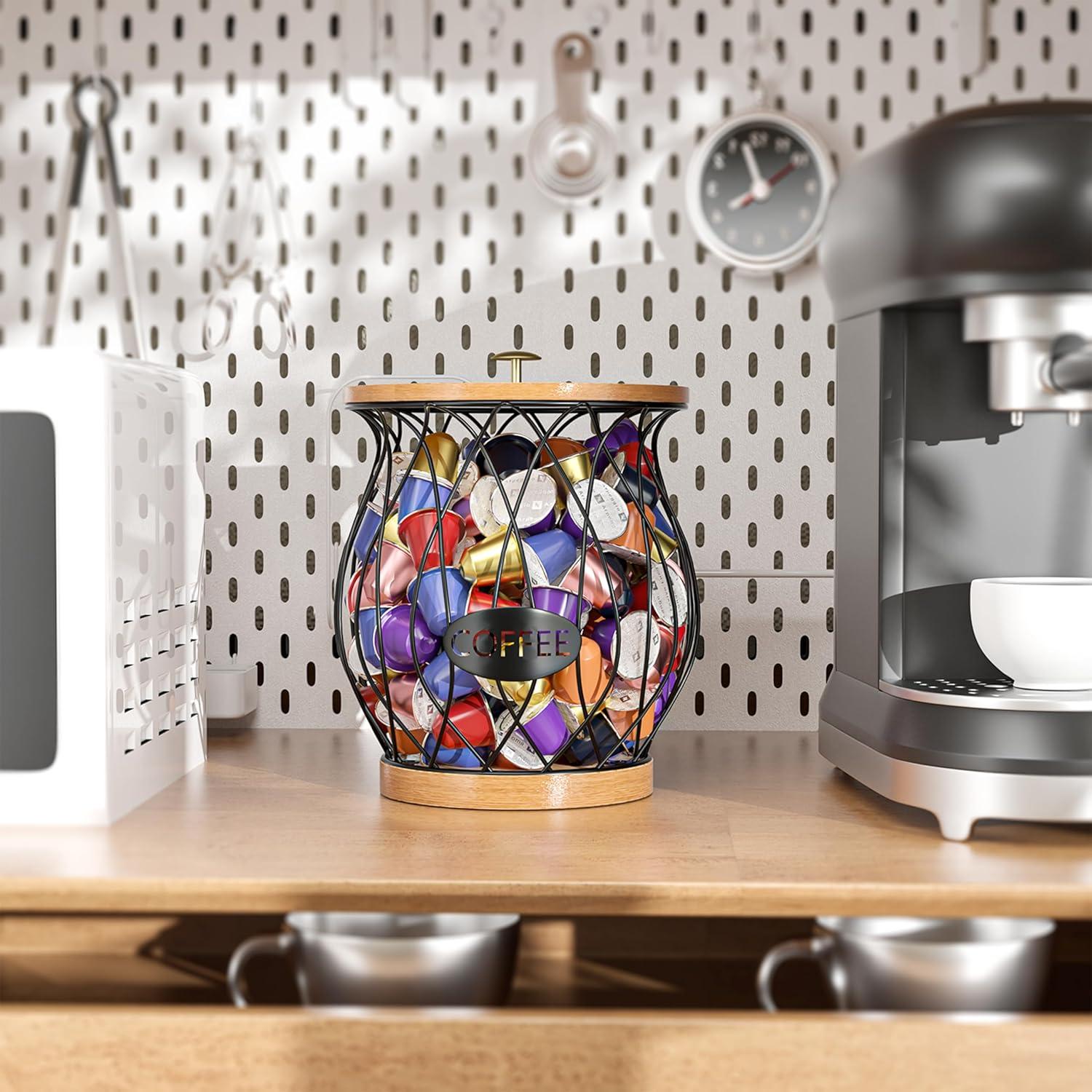 Soporte para Cápsulas de Café APOIMNA Negro 22.4x19.8x13 cm