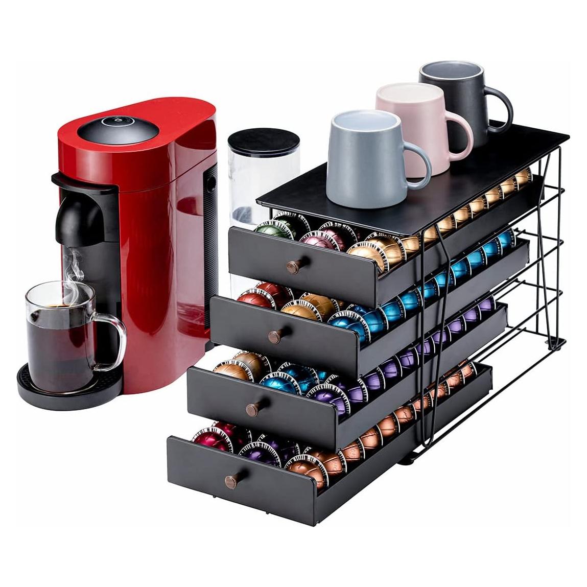 Soporte para cápsulas Nespresso Rice Rat 120 cápsulas negro