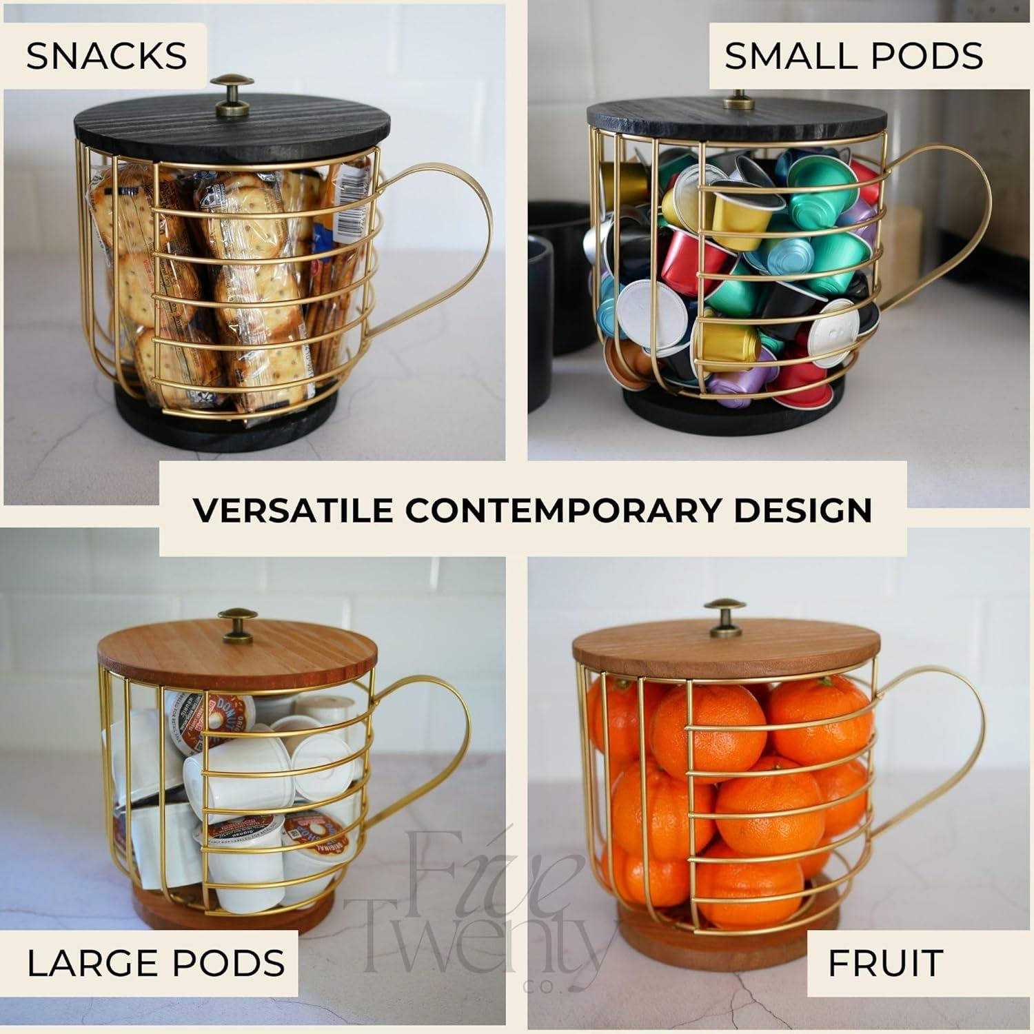 Soporte para cápsulas de café Five Twenty Co. dorado 20.6x18cm