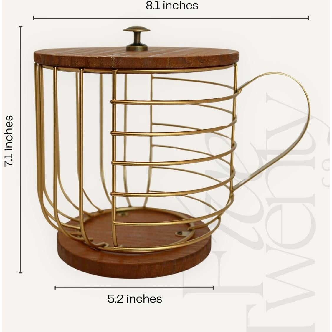 Soporte para cápsulas de café Five Twenty Co. dorado 20.6x18cm