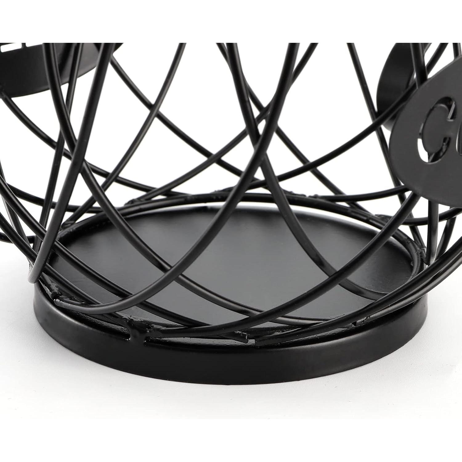 Soporte para cápsulas de café ZEAYEA, cesta metálica negra 25 unidades