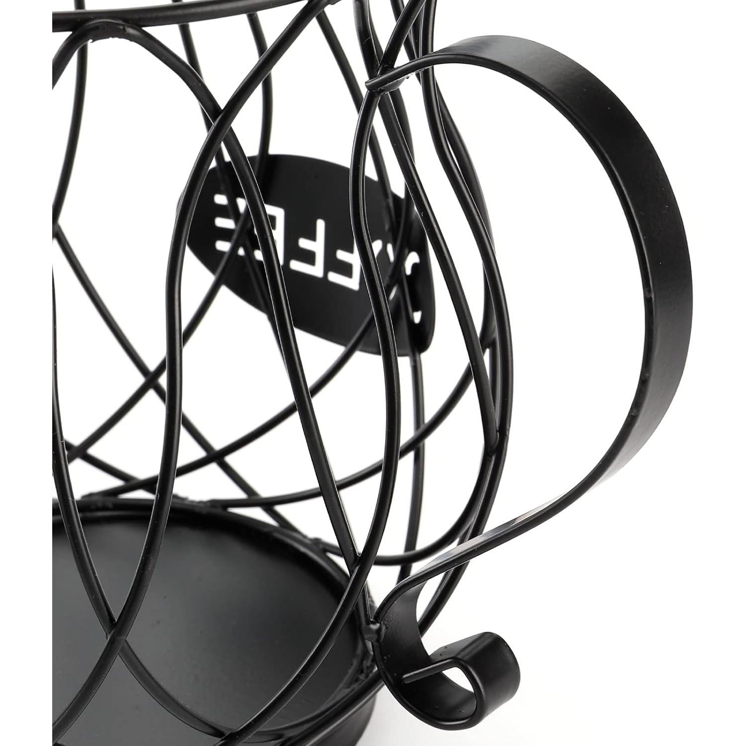 Soporte para cápsulas de café ZEAYEA, cesta metálica negra 25 unidades