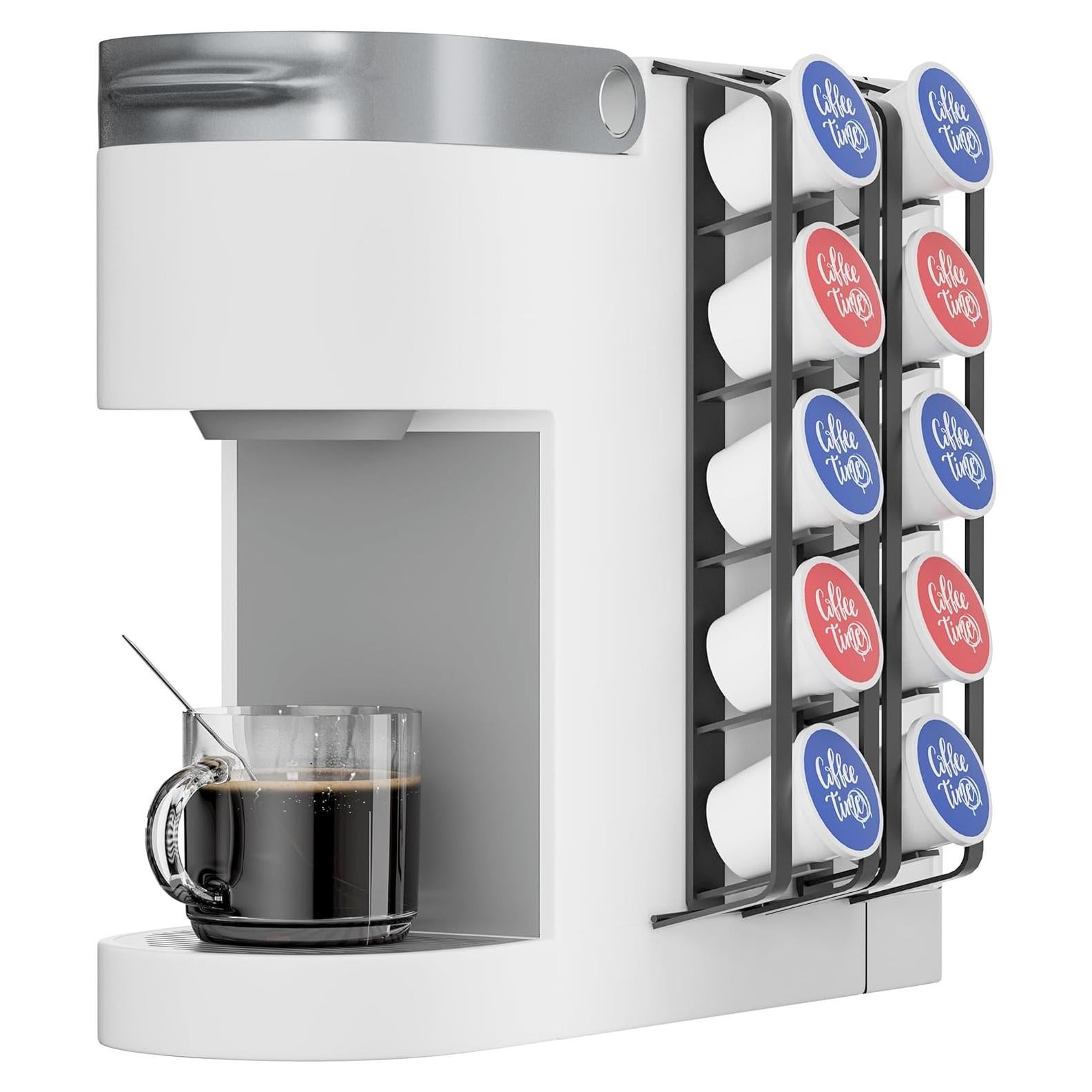 Soporte para cápsulas de café KES negro mate, 2 unidades