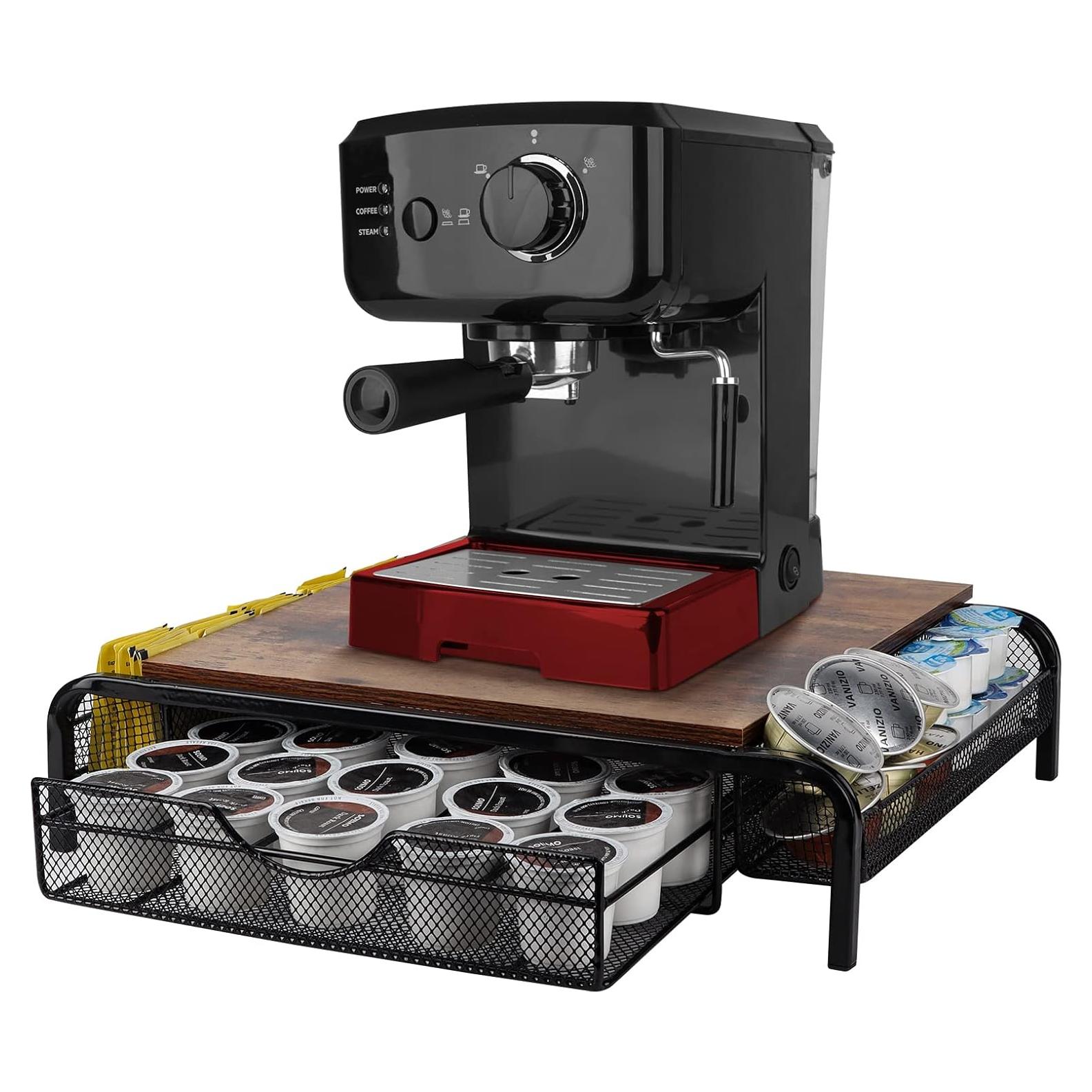 Soporte Rústico para K Cups Lyeasw - Almacenamiento 30 Cápsulas