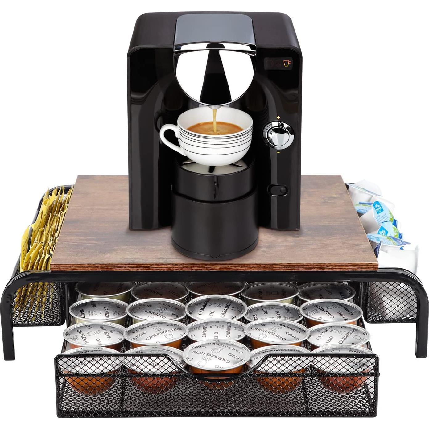 Soporte Rústico para K Cups Lyeasw - Almacenamiento 30 Cápsulas