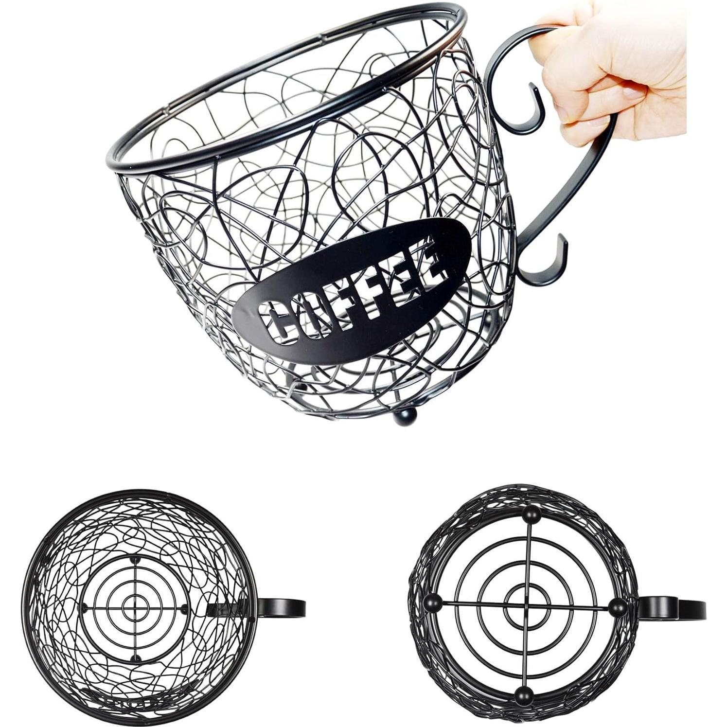 Soporte para cápsulas de café YUSKRECT, capacidad 40 unidades, negro