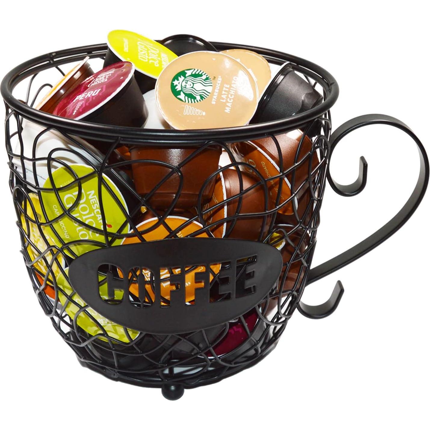 Soporte para cápsulas de café YUSKRECT, capacidad 40 unidades, negro