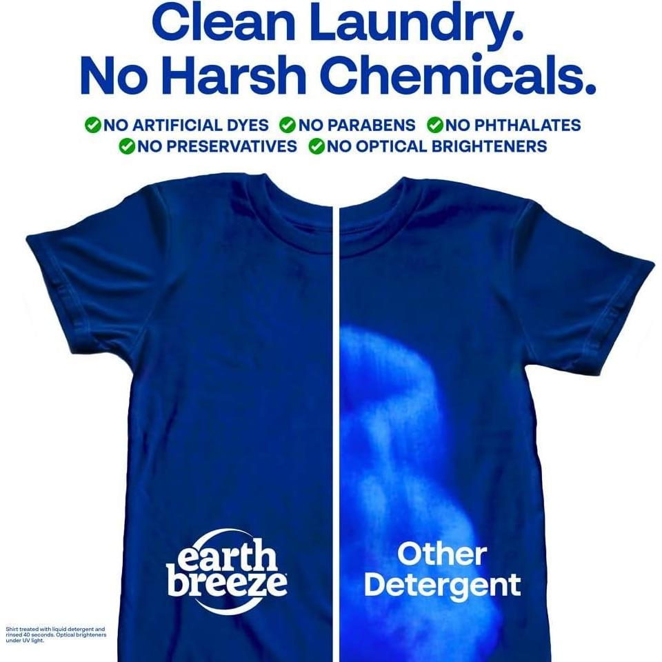 Hojas de detergente para ropa Earth Breeze Aroma Fresco - 60 Lavados