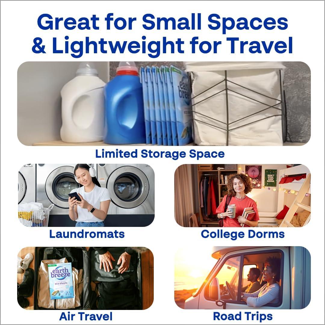 Hojas de detergente para ropa Earth Breeze Aroma Fresco - 60 Lavados