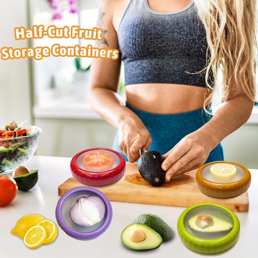 Set de 4 Contenedores de Almacenamiento de Silicona ACHYHAVIN