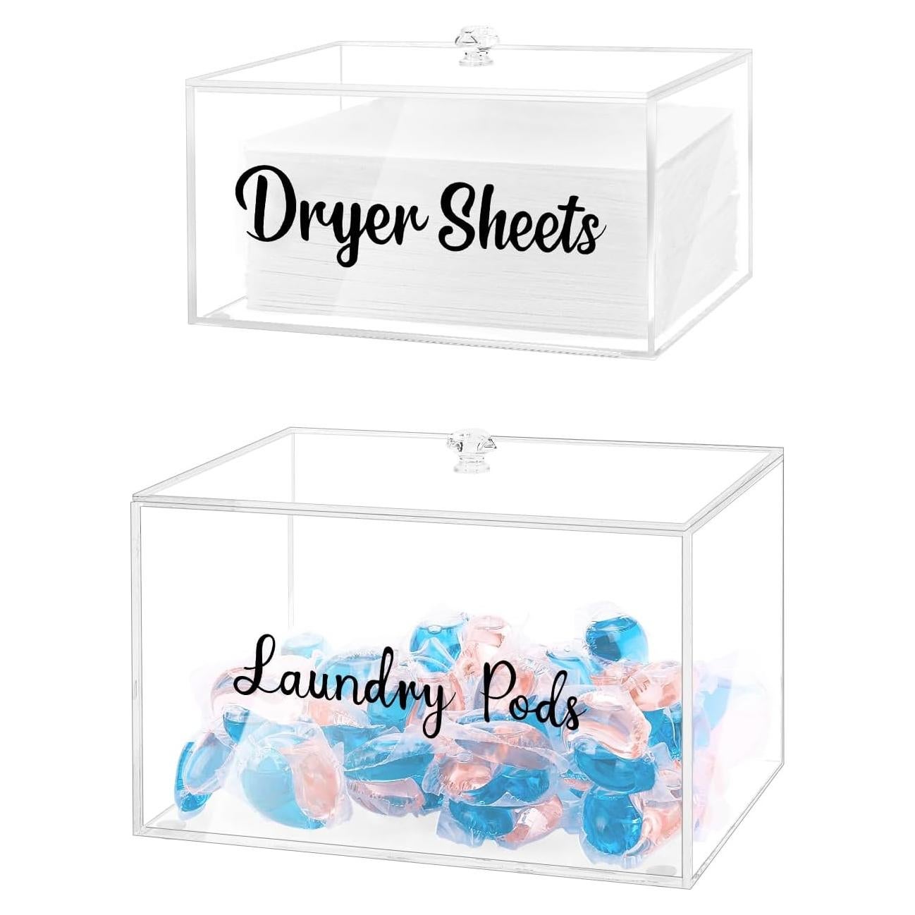 Juego de Contenedores de Lavandería VOTLEVT Acrílico 2 Piezas